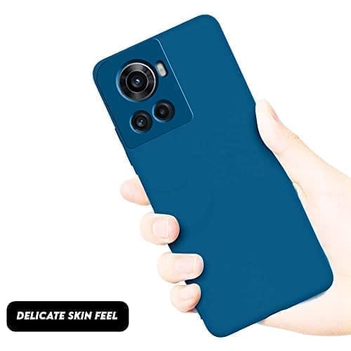 Winble OnePlus 10R Back Cover Case Liquid Silicone (Blue)