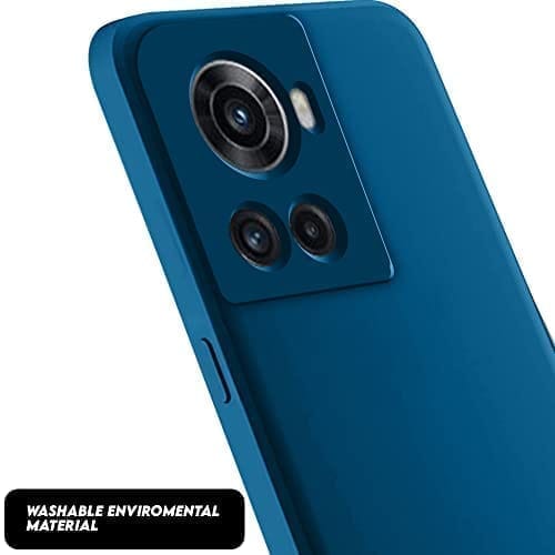 Winble OnePlus 10R Back Cover Case Liquid Silicone (Blue)