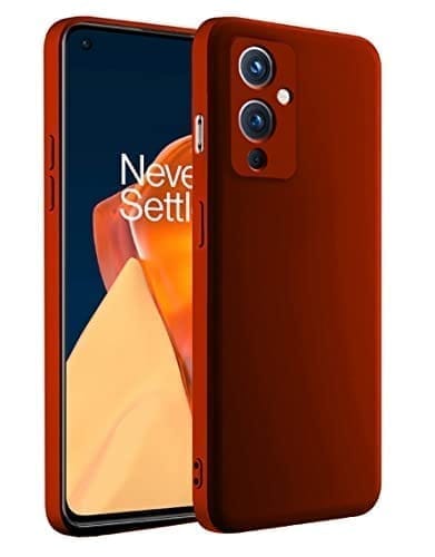 Winble OnePlus 9 Back Cover Case Liquid Silicone ( Red )
