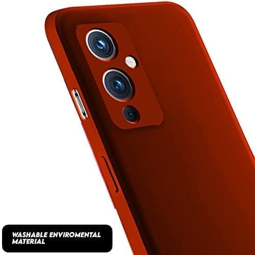 Winble OnePlus 9 Back Cover Case Liquid Silicone ( Red )