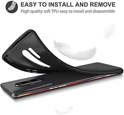 Winble OnePlus 8 Pro Back Cover Case Line Soft Armor (Black)