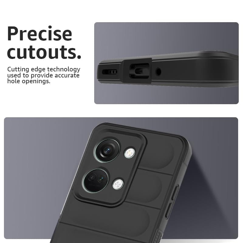Winble OnePlus Nord 3 5G Back Cover Case Jacket Liquid Silicone (Black)