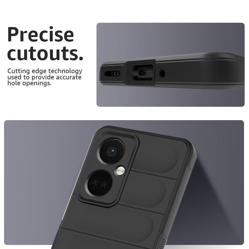Winble OnePlus Nord CE 3 5G Back Cover Case Jacket Liquid Silicone (Black)