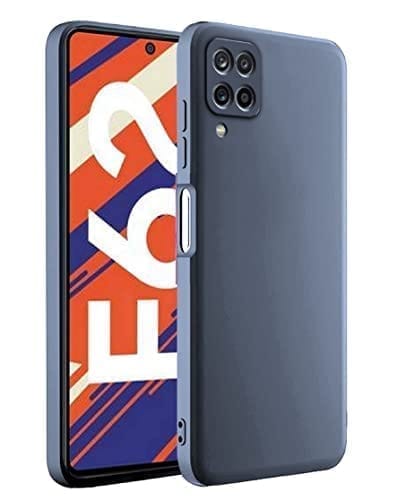Winble Samsung Galaxy F62 Back Cover Case Liquid Silicone (Grey)