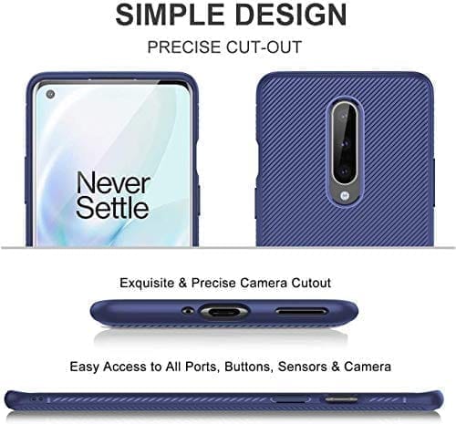 Winble OnePlus 8 Back Cover Case Line Soft Armor