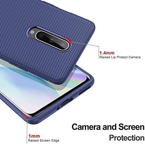 Winble OnePlus 8 Back Cover Case Line Soft Armor