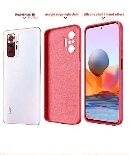 Winble Redmi Note 10 Pro Max / Redmi note 10 pro Back Cover Case Liquid Silicone (Red )