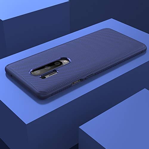 Winble OnePlus 8 Pro Back Cover Case Line Soft Armor (Blue)