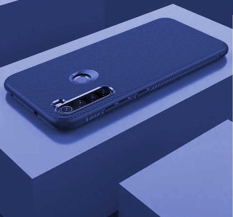 Winble Redmi Note 8 Back Cover Case Line Soft Armor (Blue)