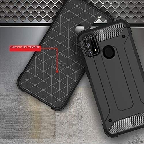 Winble Samsung Galaxy M31 / F41 / M31 Prime Back Cover Case Elegant Armor (Black)