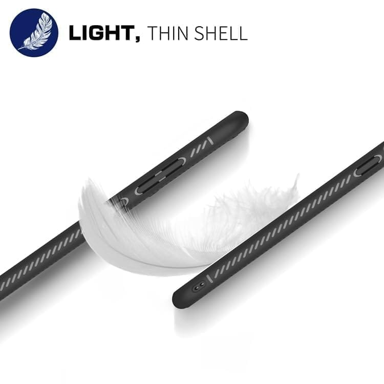 Winble Redmi Note 8 Back Cover Case Line Soft Armor (Black)