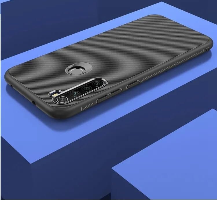 Winble Redmi Note 8 Back Cover Case Line Soft Armor (Black)