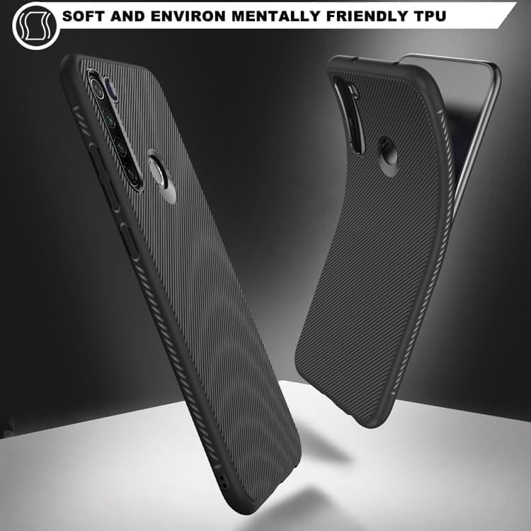 Winble Redmi Note 8 Back Cover Case Line Soft Armor (Black)