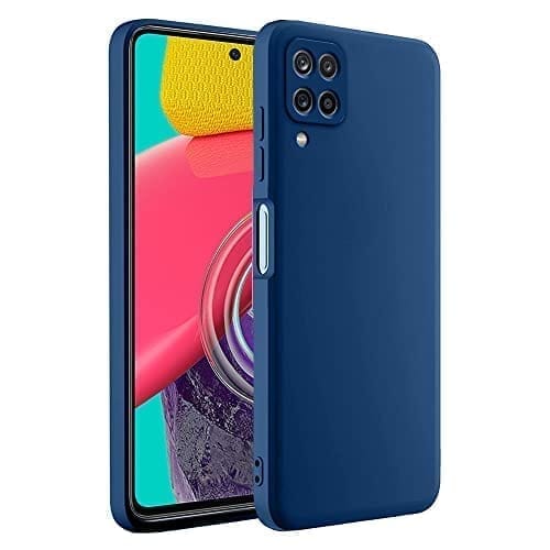 Winble Samsung Galaxy M53 5G Back Cover Case Liquid Silicone (Blue)