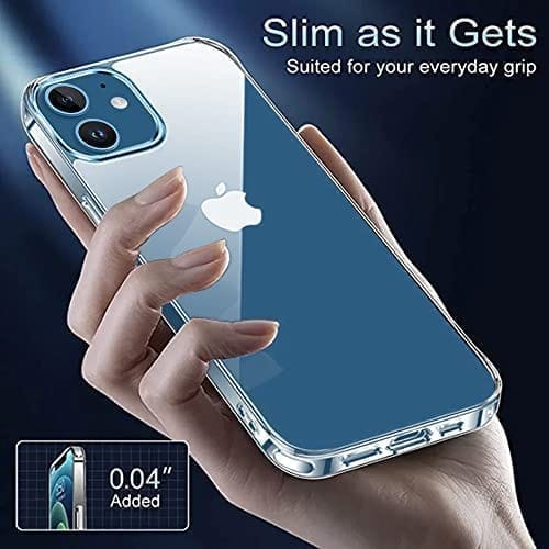 Winble iPhone 12 / iPhone 12 Pro Back Cover Case Crystal Clear Hard TPU