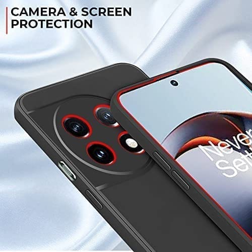Winble OnePlus 11R 5G Back Cover Case Liquid Silicone (Black)