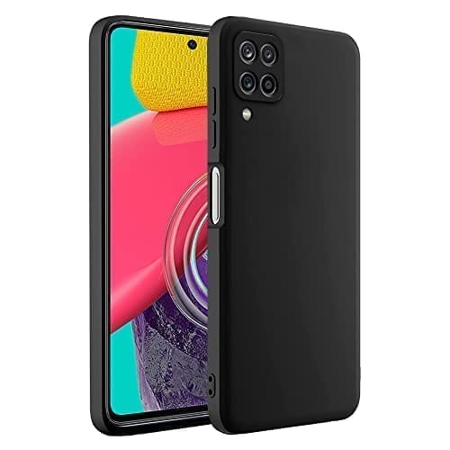 Winble Samsung Galaxy M53 5G Back Cover Case Liquid Silicone (Black)