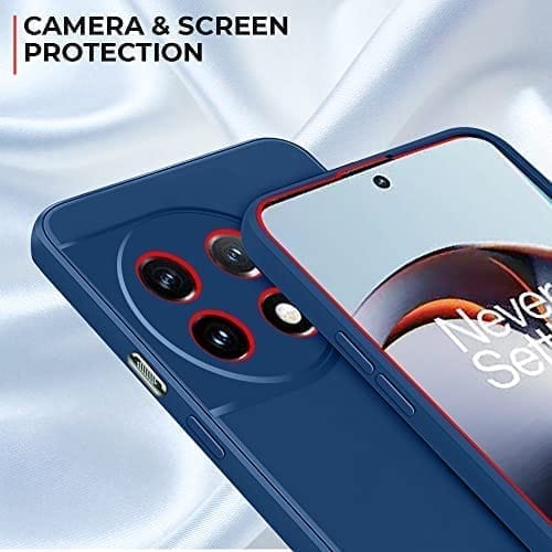 Winble OnePlus 11R 5G Back Cover Case Liquid Silicone (Blue)