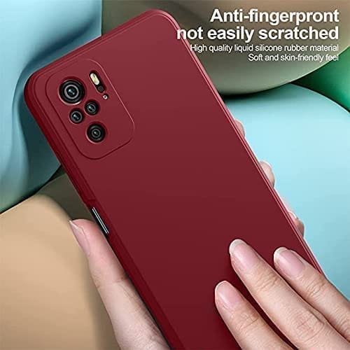 Winble Redmi Note 10/ Note 10s Back Cover Case Liquid Silicone (Red )