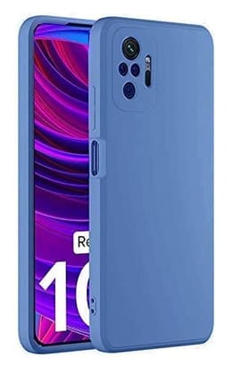 Winble Redmi Note 10 Pro Max / Redmi note 10 pro Back Cover Case Liquid Silicone (Blue )