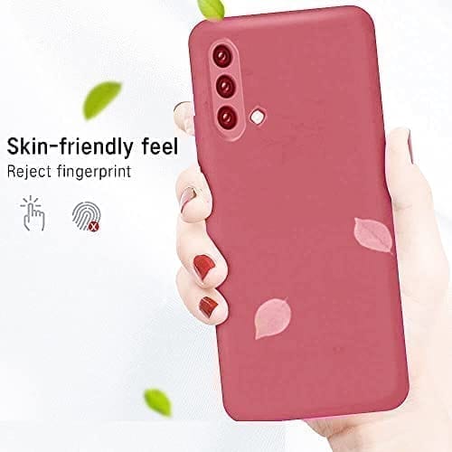 Winble OnePlus Nord CE 5G Back Cover Case Liquid Silicone (Camelia Red)
