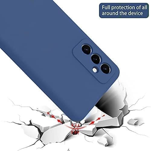 Winble Samsung Galaxy M52 5G Back Cover Case Liquid Silicone (Blue)