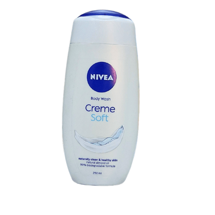 NIVEA Creme Soft Body Wash (Shower Gel)- With Almond Oil & Mild Scent, pH Balanced, For Soft Skin, 250 ml