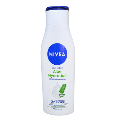 Nivea Aloe Hydration 48H Refreshing Moisture 5 in 1, Complete Care for All Skin, Body Lotion, 200 ml