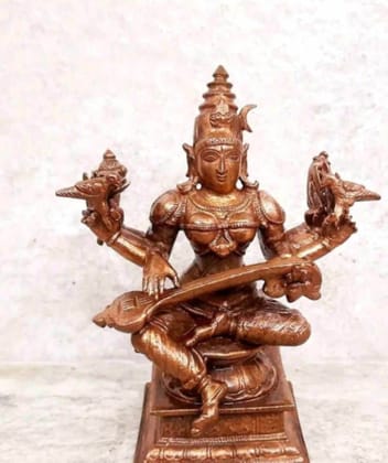 Searchers Paradise - Copper Idols  Rajamathangi,4 inches, Copper Handmade 530 Grams, Patina Antique Finish, Pack of 1 Piece