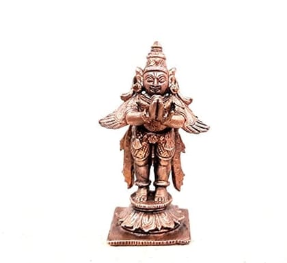 Searchers Paradise - Copper Idols Garudar ,3.3 inches, Copper Handmade 158 Grams, Patina Antique Finish, Pack of 1 Piece