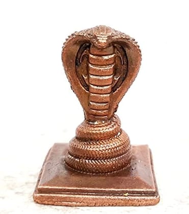 Searchers Paradise - Copper Idols ,Lord Shiva Nagaraj Vasuki Serpent Naag Devta 1.6  inches, Copper Handmade 71 Grams, Patina Antique Finish, Pack of 1 Piece