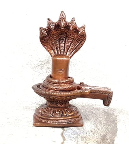 Searchers Paradise - Copper Idols Shivalingam,3 inches, Copper Handmade 220 Grams, Patina Antique Finish, Pack of 1 Piece