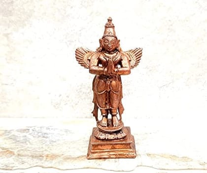 Searchers Paradise - Copper Idols Garuda ,4 inches, Copper Handmade 229 Grams, Patina Antique Finish, Pack of 1 Piece