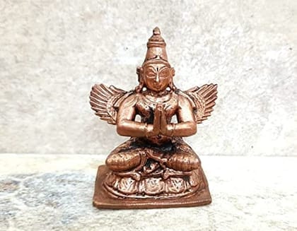 Searchers Paradise - Copper Idols Garudar,2.4  inches, Copper Handmade 135 Grams, Patina Antique Finish, Pack of 1 Piece
