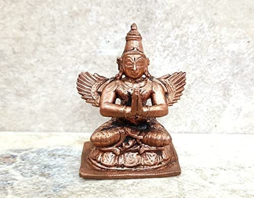Searchers Paradise - Copper Idols Garudar,2.4  inches, Copper Handmade 135 Grams, Patina Antique Finish, Pack of 1 Piece