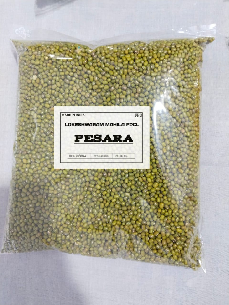 PESARA Premium Green Mung Beans - Made in India