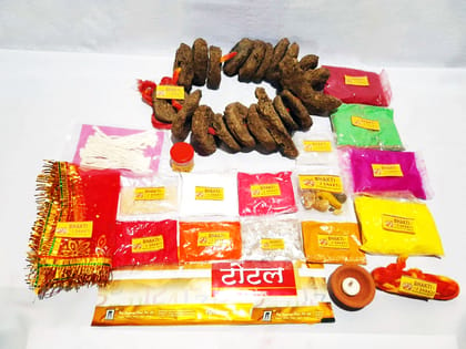 Holi Pooja Saman | Holika Dahan Pooja Kit | Falgun purnima Pooja | Holi Pujan | With Herbal Gulal