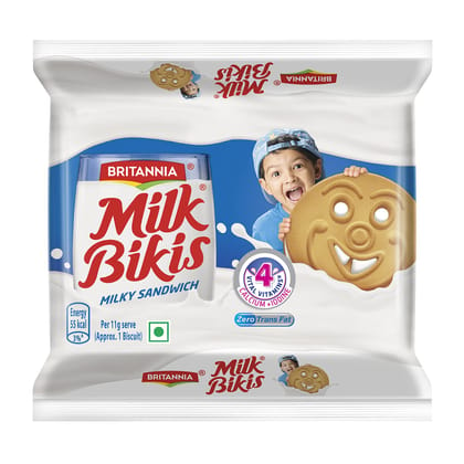 Britannia Milk Bikis Milk Cream Biscuits, 200G, Britannia