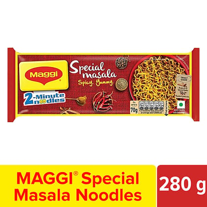 Maggi 2-Minute Noodles - Special Masala, 280 G (Pack Of 4)(Savers Retail)