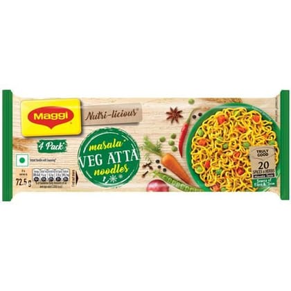 Nestle Maggi Nutri-Licious Masala Veg Atta Noodles, 290G(Savers Retail)