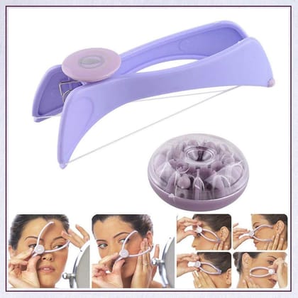 Denzcart Slique Painless Eyebrow, Upper Lips, Face And Body Hair Removal Threading Manual Tweezer Machine Shaver System Kit