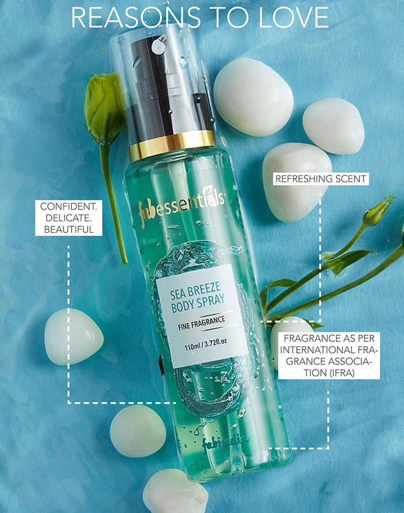 Fabessentials Sea Breeze Body Spray | Fine Fragrance for Refreshing, Energising & Rejuvenating Skin All-Day Long - 110 ml