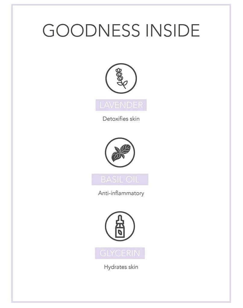 Fabessentials Lavender Glycerin Bathing Bar | with Basil Oil | for Cleansing, Nourishing and Energising Skin | Vegan & Toxin Free - 100 gm