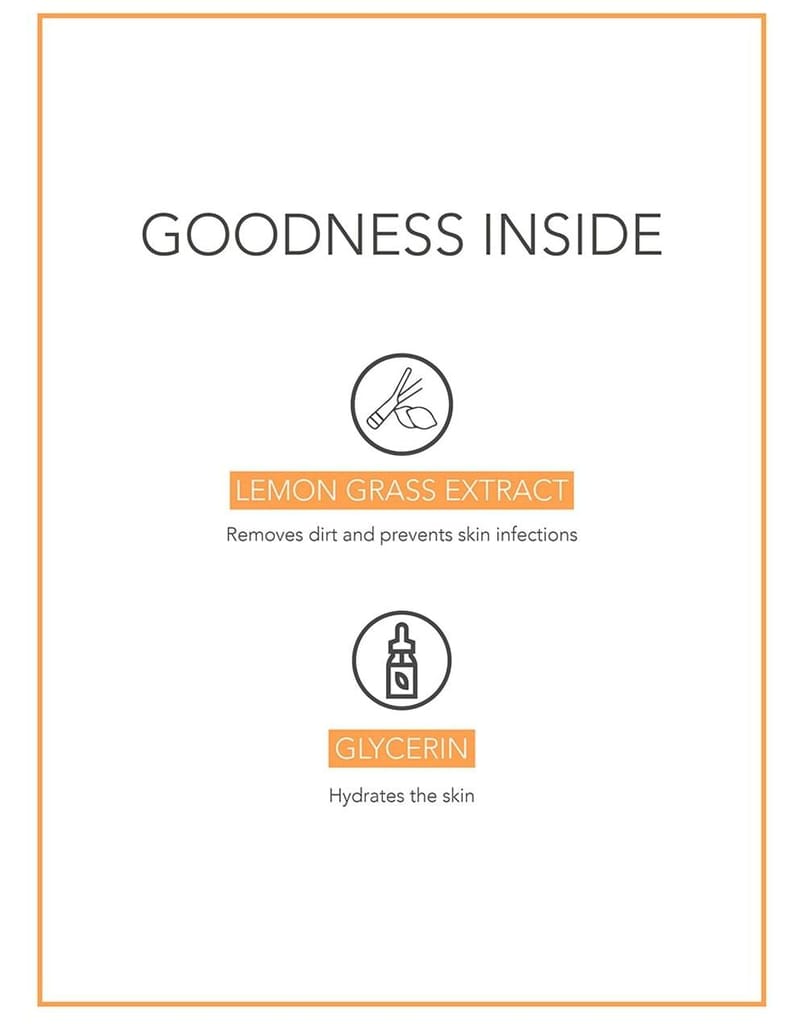 Fabessentials Lemongrass Glycerin Bathing Bar | with Natural Bioactives | for Cleansing, Nourishing and Rejuvenating Skin | Vegan & Toxin Free - 100 gm