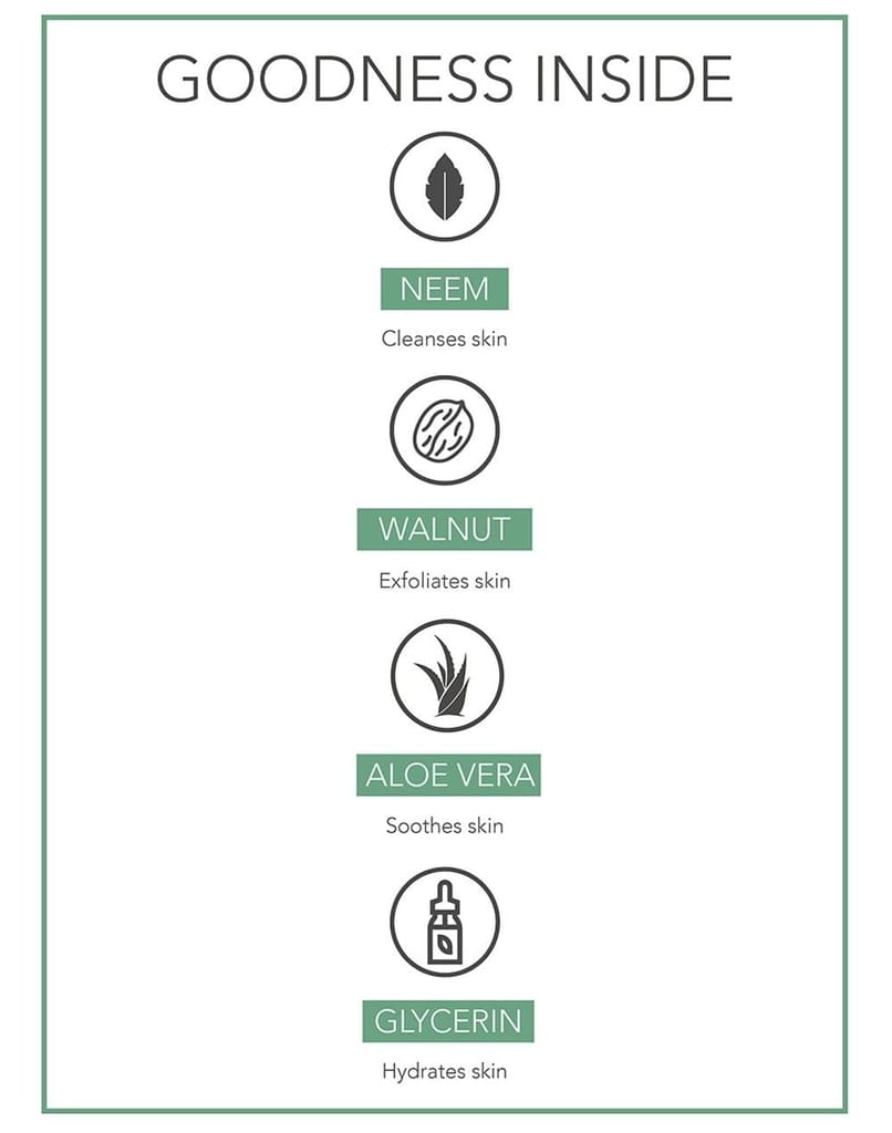 Fabessentials Neem Aloe Vera Glycerin Bathing Bar | with Natural Bioactives | for Cleansing, Nourishing and Refreshing Skin | Vegan & Toxin Free - 100 gm