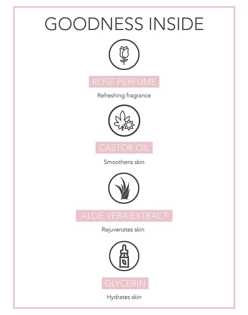 Fabessentials Wild Rose Glycerin Bathing Bar | with Castor Oil & Aloe Vera | for Refreshing, Nourishing and Cleansing Skin | Vegan & Toxin Free - 100 gm