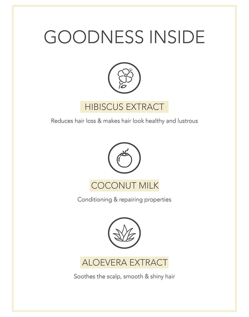 Fabessentials Hibiscus Coconut Milk Shampoo | infused with Ginger Root Extract & Hydrolysed Wheat Protein | Nourishes Hair and Stimulates Hair Growth| pH 5.5 - 250 ml