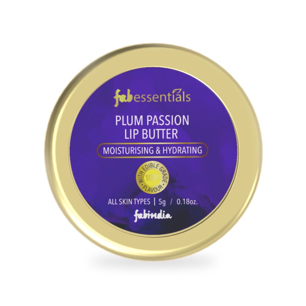 Fabessentials Plum Passion Lip Butter | infused with Shea Butter & Bees Wax | with 100% Edible Grade Flavour & No Artificial Fragrance | for Instant Light Weight Lip Moisturisation - 5 gm