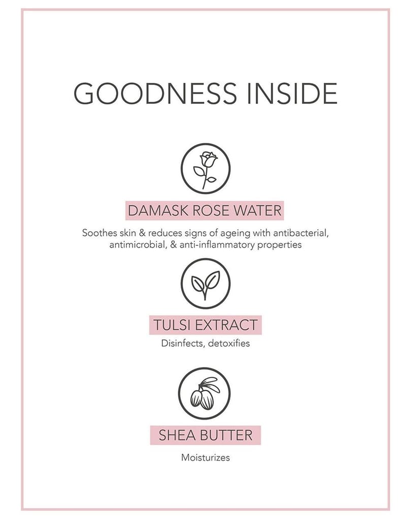 Fabessentials Rose Tulsi Hand & Body Lotion | infused with Shea Butter | Moisturises & Softens Rough Skin, Hand & Nail Cuticles - 300 ml