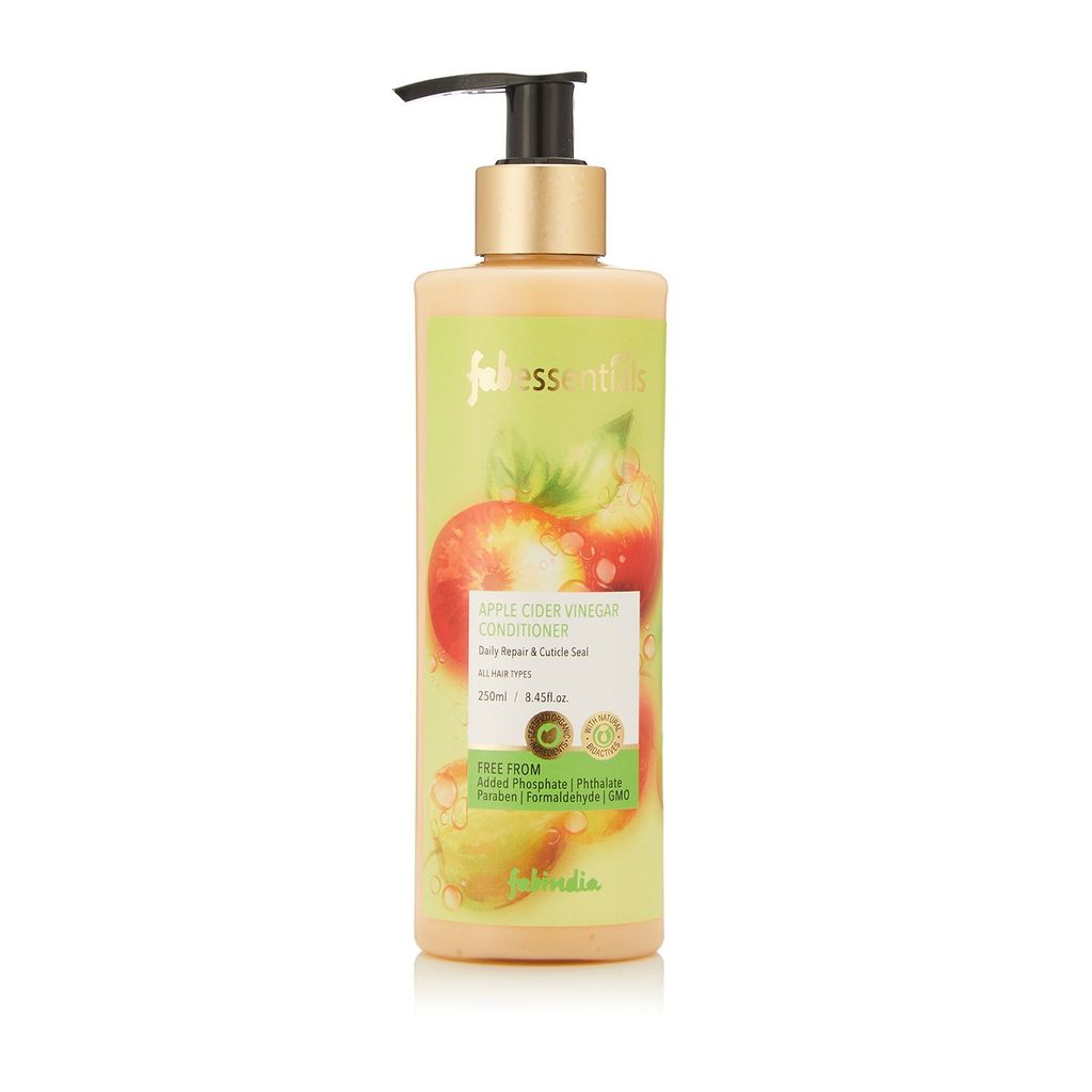 Fabessentials Apple Cider Vinegar Conditioner | enriched with Avacado Oil | made with Certified Organic Ingredients | for Daily Repair & Cuticle Seal | For Long and Shiny Hair| Colour-friendly - 250 ml